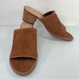 Wonderly Women's Michelle Sandals Suede Open-Toe Slide Heeled Boho Coastal Sz 10